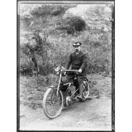Untitled. Man on a motorcycle