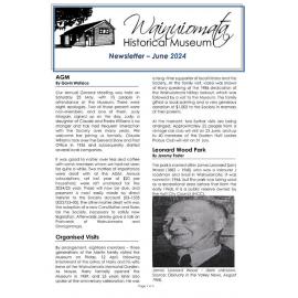 Newsletter (Wainuiomata Historical Museum Society) June 2024