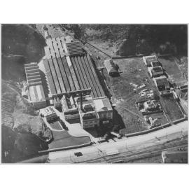 Woollen mills: exterior, arial view