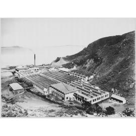 Woollen mills, exterior, arial view