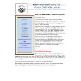 Chronicle (Petone Historical Society) Winter 2024
