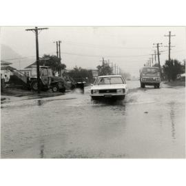 Flooded streets in Wainuiomata