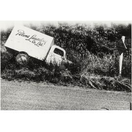 Petone Laundry truck in ditch