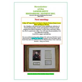 Newsletter of the Lower Hutt Historical Society