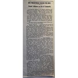 New Presbyterian College for girls