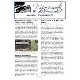 Newsletter (Wainuiomata Historical Museum) November 2024