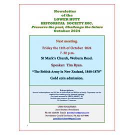 Newsletter of the Lower Hutt Historical Society (October 2024)