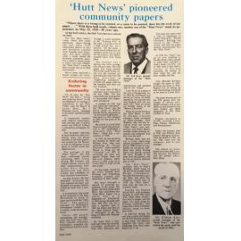 'Hutt News' pioneered community newspapers