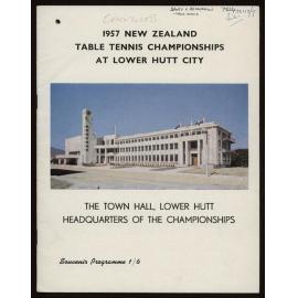 1957 New Zealand Table Tennis Championships at Lower Hutt City