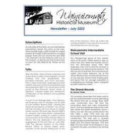 Newsletter (Wainuiomata Historical Museum) July 2022