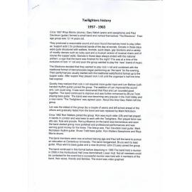 The Twilighters history : 1957-1965