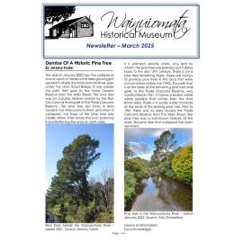 Newsletter (Wainuiomata Historical Museum) March 2025