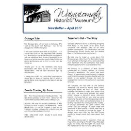 Newsletter (Wainuiomata Historical Museum) April 2017