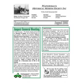 Newsletter (Wainuiomata Historical Museum) August 2008