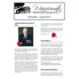 Newsletter (Wainuiomata Historical Museum) August 2014