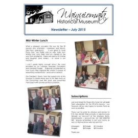 Newsletter (Wainuiomata Historical Museum) July 2015
