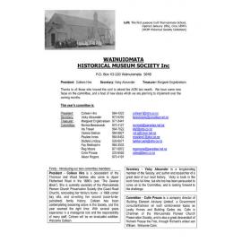Newsletter (Wainuiomata Historical Museum) June 2008