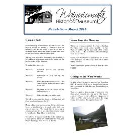 Newsletter (Wainuiomata Historical Museum) March 2015