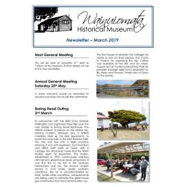 Newsletter (Wainuiomata Historical Museum) March 2019