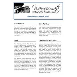 Newsletter (Wainuiomata Historical Museum) March 2021