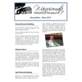 Newsletter (Wainuiomata Historical Museum) May 2013