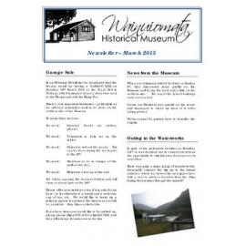 Newsletter (Wainuiomata Historical Museum) May 2015