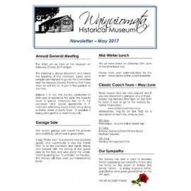 Newsletter (Wainuiomata Historical Museum) May 2017
