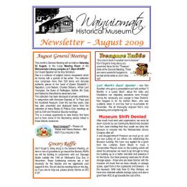 Newsletter (Wainuiomata Historical Museum) August 2009