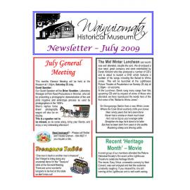 Newsletter (Wainuiomata Historical Museum) July 2009