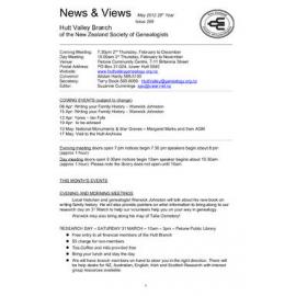Newsletter (NZ Society of Genealogists, Hutt Valley Branch) 298