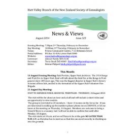 Newsletter (NZ Society of Genealogists, Hutt Valley Branch) 325
