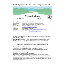 Newsletter (NZ Society of Genealogists, Hutt Valley Branch) 327