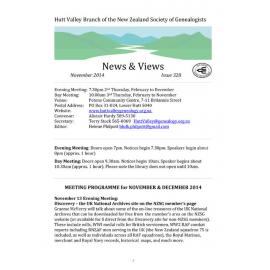 Newsletter (NZ Society of Genealogists, Hutt Valley Branch) 328