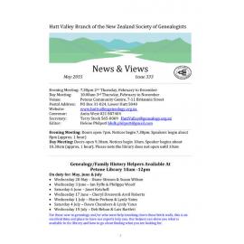 Newsletter (NZ Society of Genealogists, Hutt Valley Branch) 333