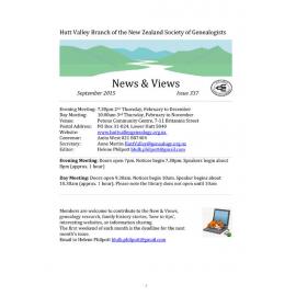 Newsletter (NZ Society of Genealogists, Hutt Valley Branch) 337