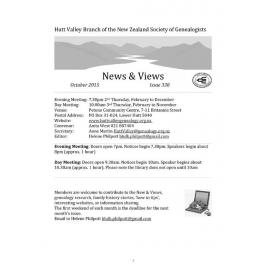 Newsletter (NZ Society of Genealogists, Hutt Valley Branch) 338