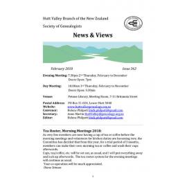 Newsletter (NZ Society of Genealogists, Hutt Valley Branch) 363