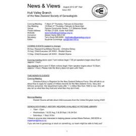 Newsletter (NZ Society of Genealogists, Hutt Valley Branch) 303