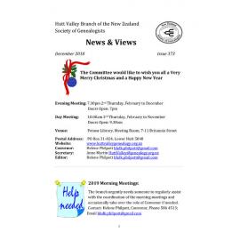 Newsletter (NZ Society of Genealogists, Hutt Valley Branch) 373