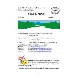 Newsletter (NZ Society of Genealogists, Hutt Valley Branch) 377