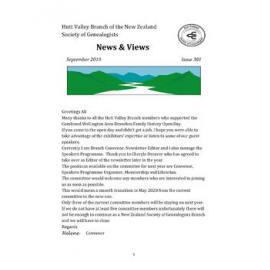 Newsletter (NZ Society of Genealogists, Hutt Valley Branch) 381