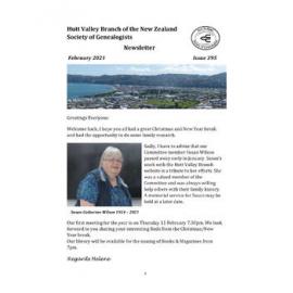 Newsletter (NZ Society of Genealogists, Hutt Valley Branch) 395