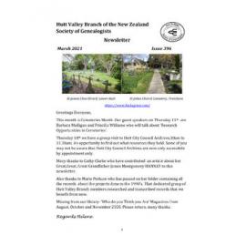 Newsletter (NZ Society of Genealogists, Hutt Valley Branch) 396