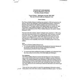 Touch history - Wellington arrivals 1839-1895