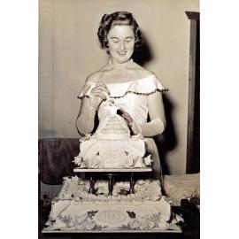 Natalie McDougall Cuts Stokes Valley Centennial Cake