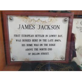 James Jackson plaque