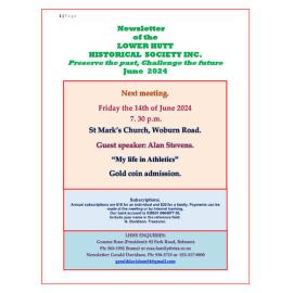 Newsletter of the Lower Hutt Historical Society (June 2024)