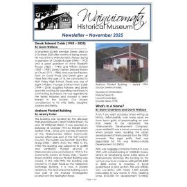 Newsletter (Wainuiomata Historical Museum) November 2025