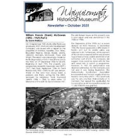 Newsletter (Wainuiomata Historical Museum) October 2025