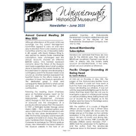 Newsletter (Wainuiomata Historical Museum) June 2025